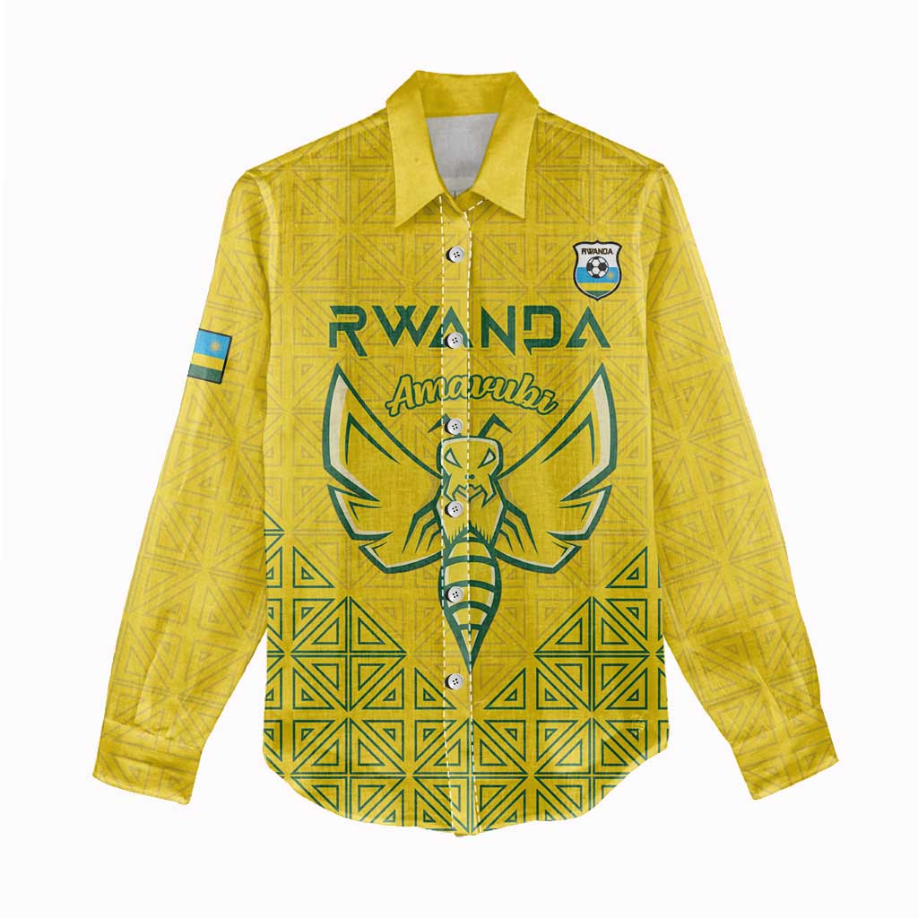 Custom Jamhuri ya Rwanda Football Women Casual Shirt Go Amavubi Go LT15