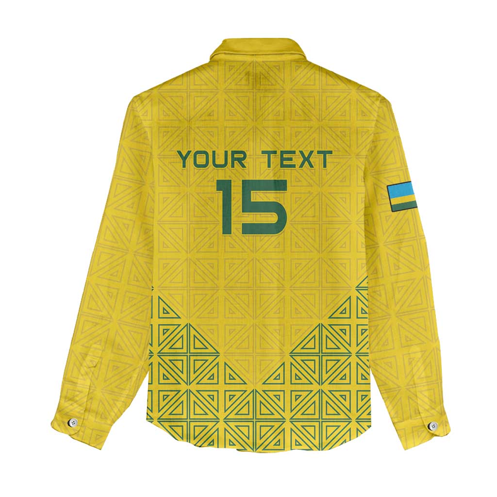 Custom Jamhuri ya Rwanda Football Women Casual Shirt Go Amavubi Go LT15