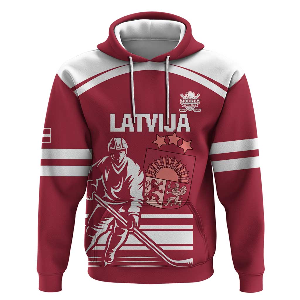 Custom Latvia Hockey Hoodie Latvija Latvija LT15