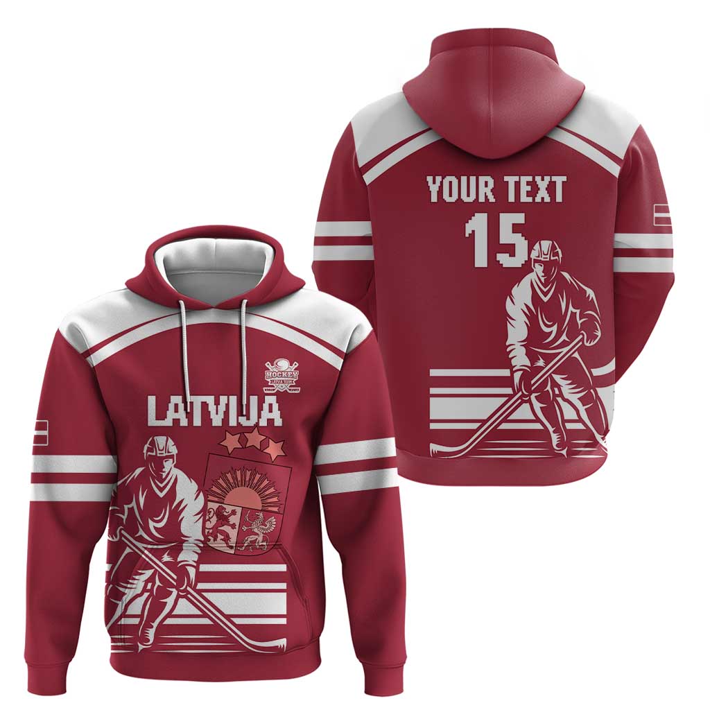 Custom Latvia Hockey Hoodie Latvija Latvija LT15