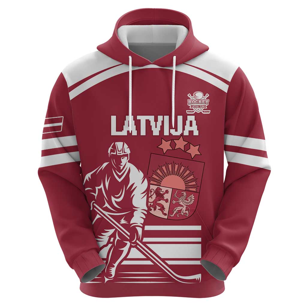 Custom Latvia Hockey Hoodie Latvija Latvija LT15