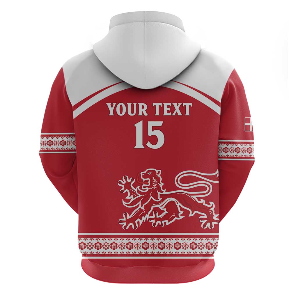 Custom Denmark Hockey Hoodie Come On Danish Lions LT15