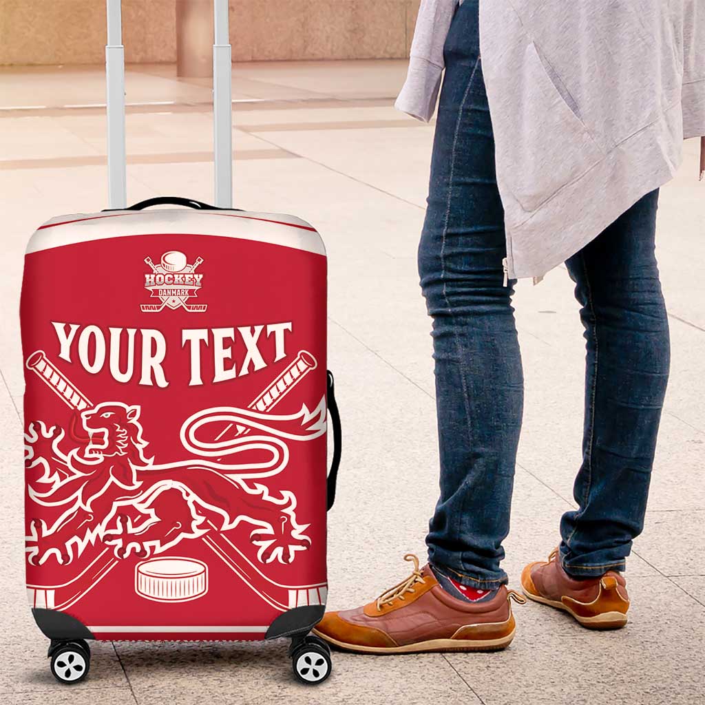 Custom Denmark Hockey Luggage Cover Come On Danish Lions LT15