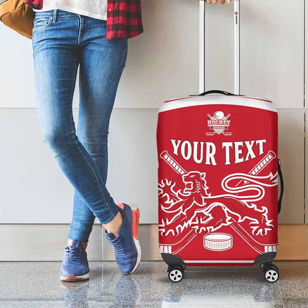Custom Denmark Hockey Luggage Cover Come On Danish Lions LT15