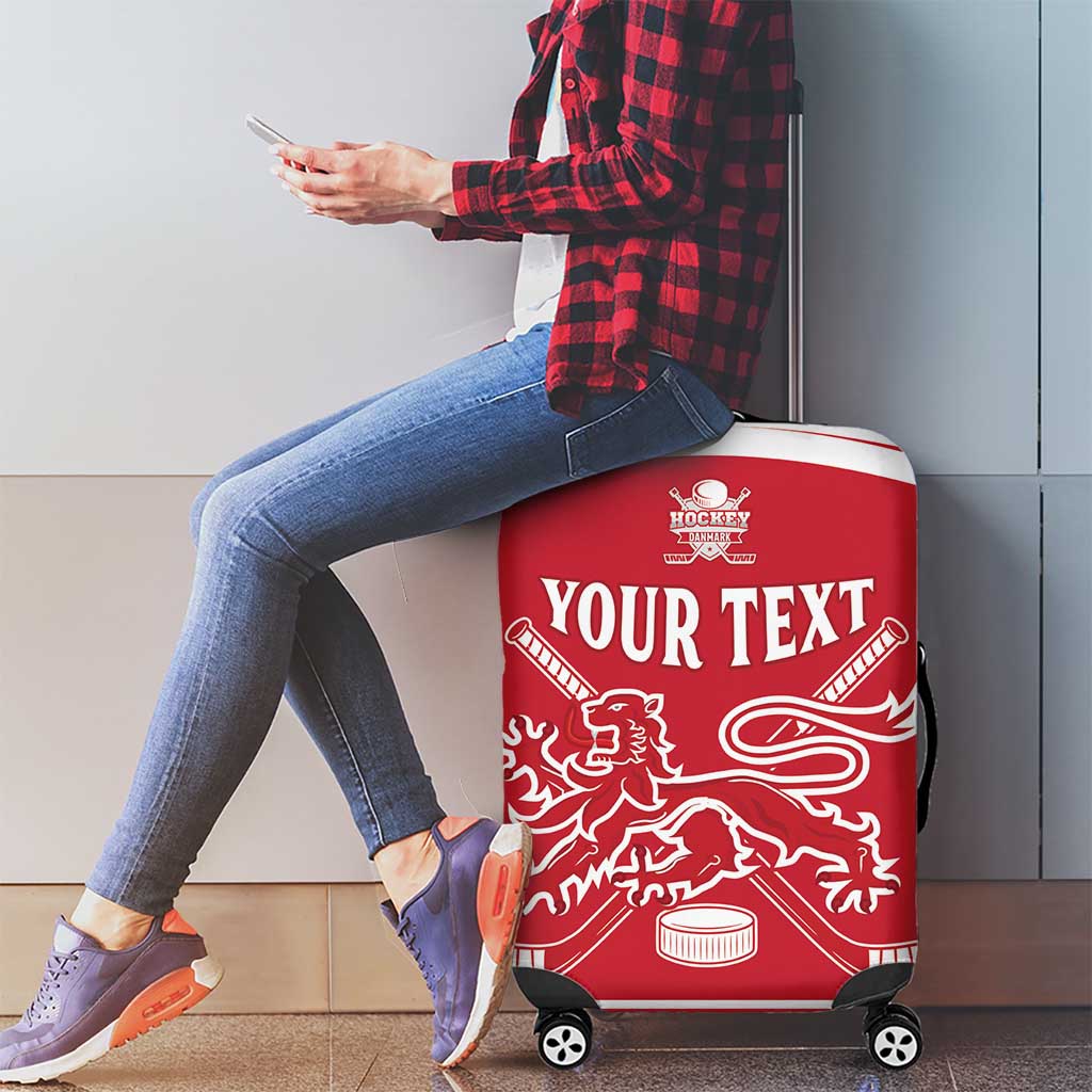 Custom Denmark Hockey Luggage Cover Come On Danish Lions LT15