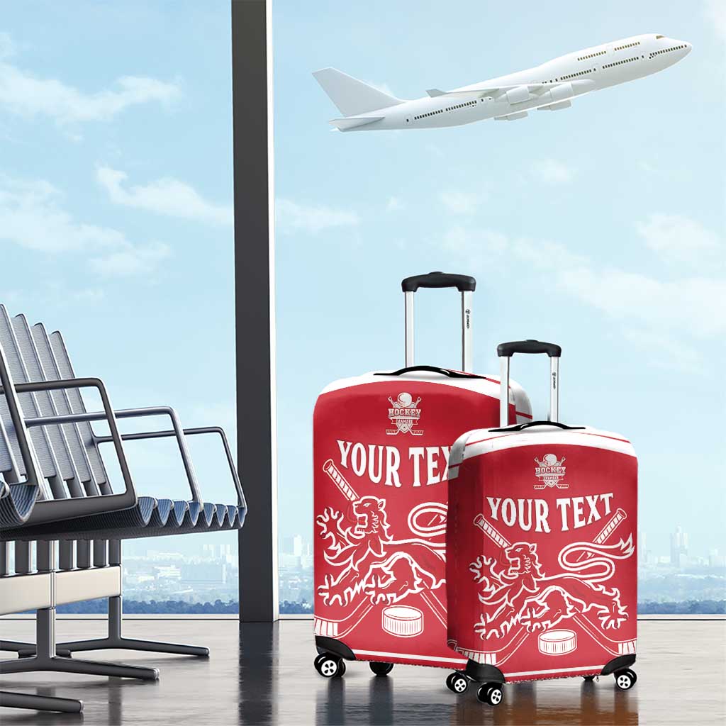 Custom Denmark Hockey Luggage Cover Come On Danish Lions LT15