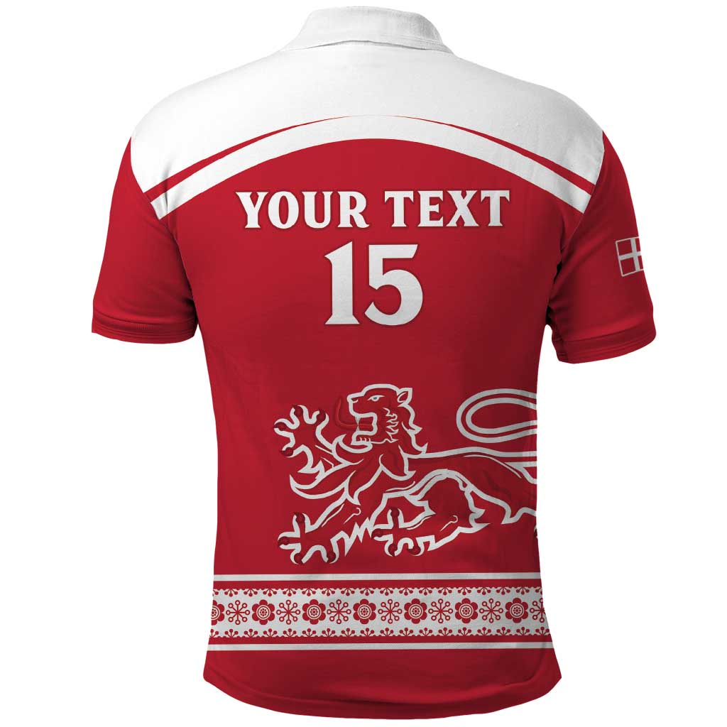 Custom Denmark Hockey Polo Shirt Come On Danish Lions LT15