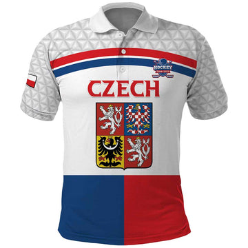 Custom Czech Hockey Polo Shirt Go Cesko LT15