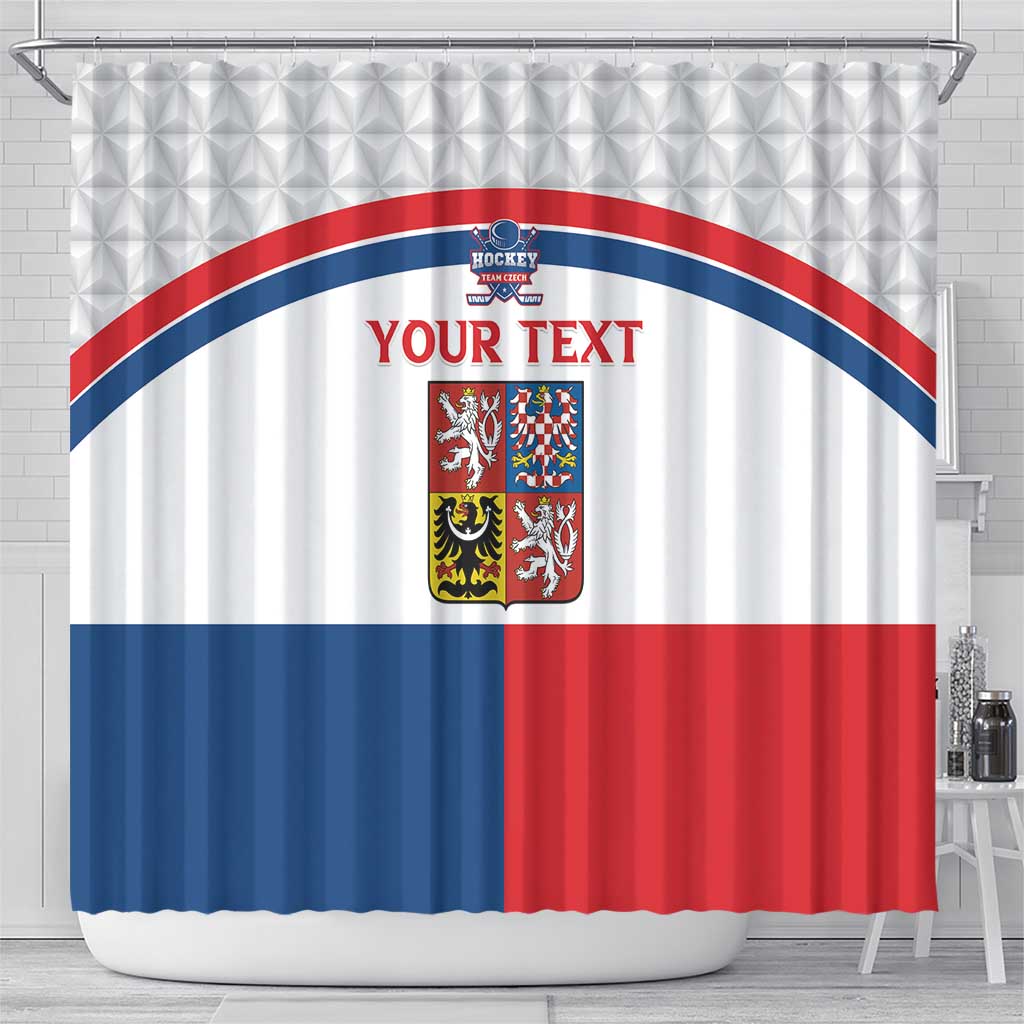 Custom Czech Hockey Shower Curtain Go Cesko LT15