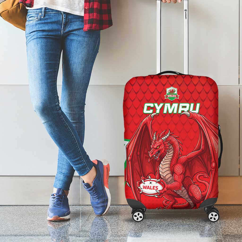 Wales Rugby Custom Luggage Cover Dragon Scales Style LT15
