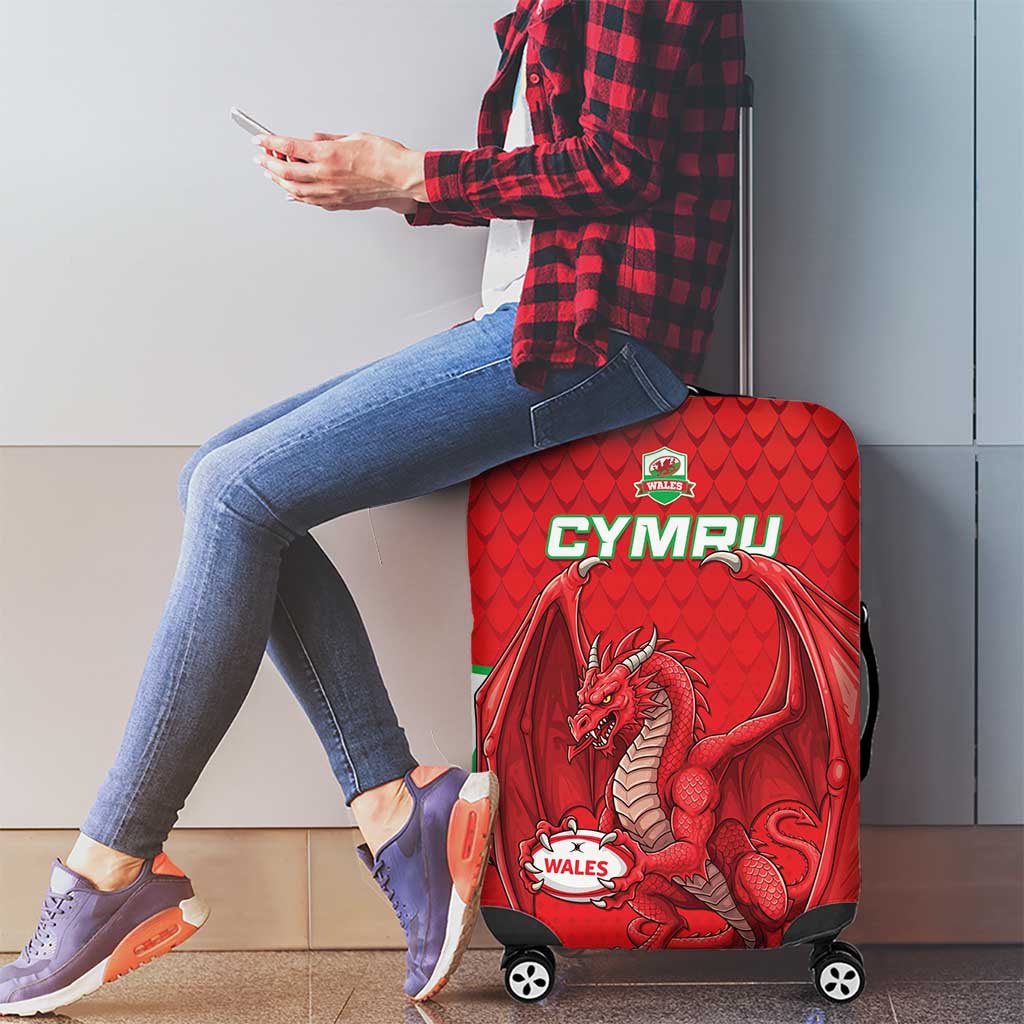 Wales Rugby Custom Luggage Cover Dragon Scales Style LT15