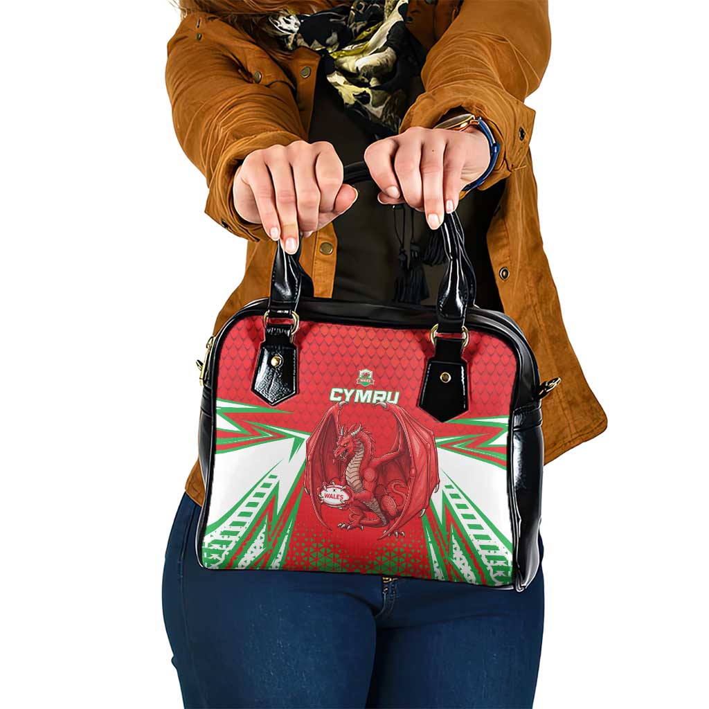 Wales Rugby Custom Shoulder Handbag Dragon Scales Style LT15