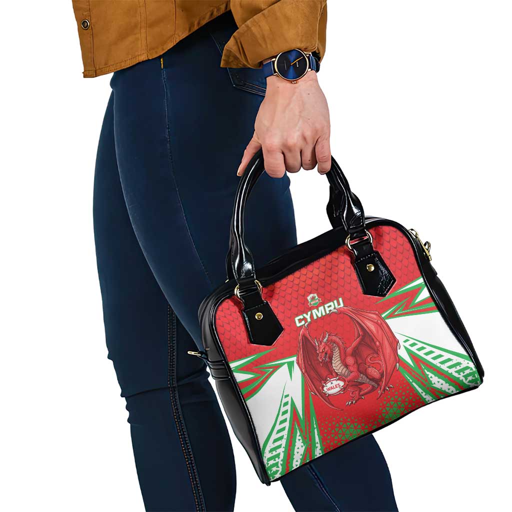 Wales Rugby Custom Shoulder Handbag Dragon Scales Style LT15