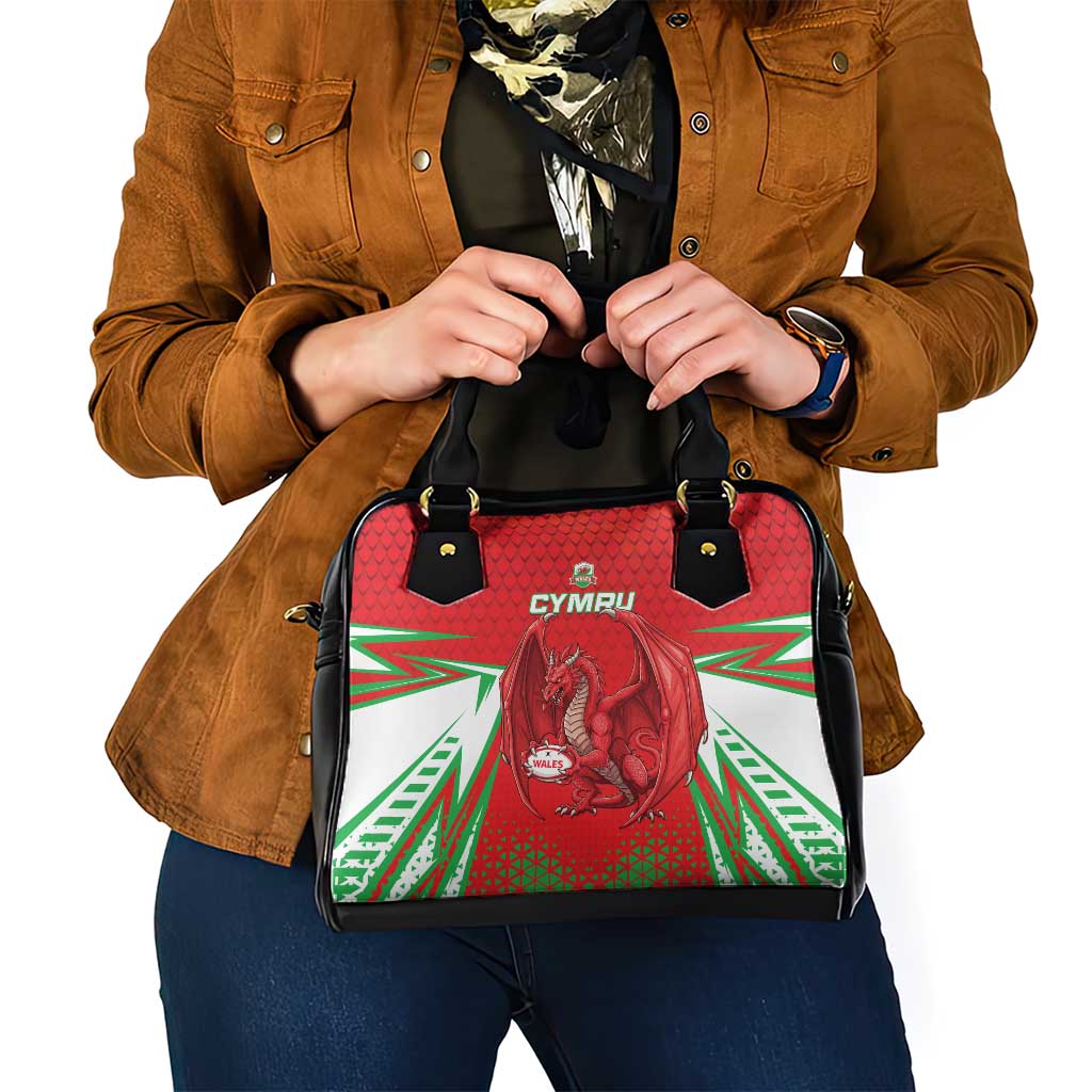 Wales Rugby Custom Shoulder Handbag Dragon Scales Style LT15