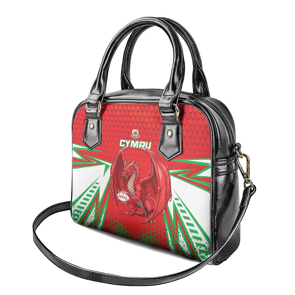 Wales Rugby Custom Shoulder Handbag Dragon Scales Style LT15
