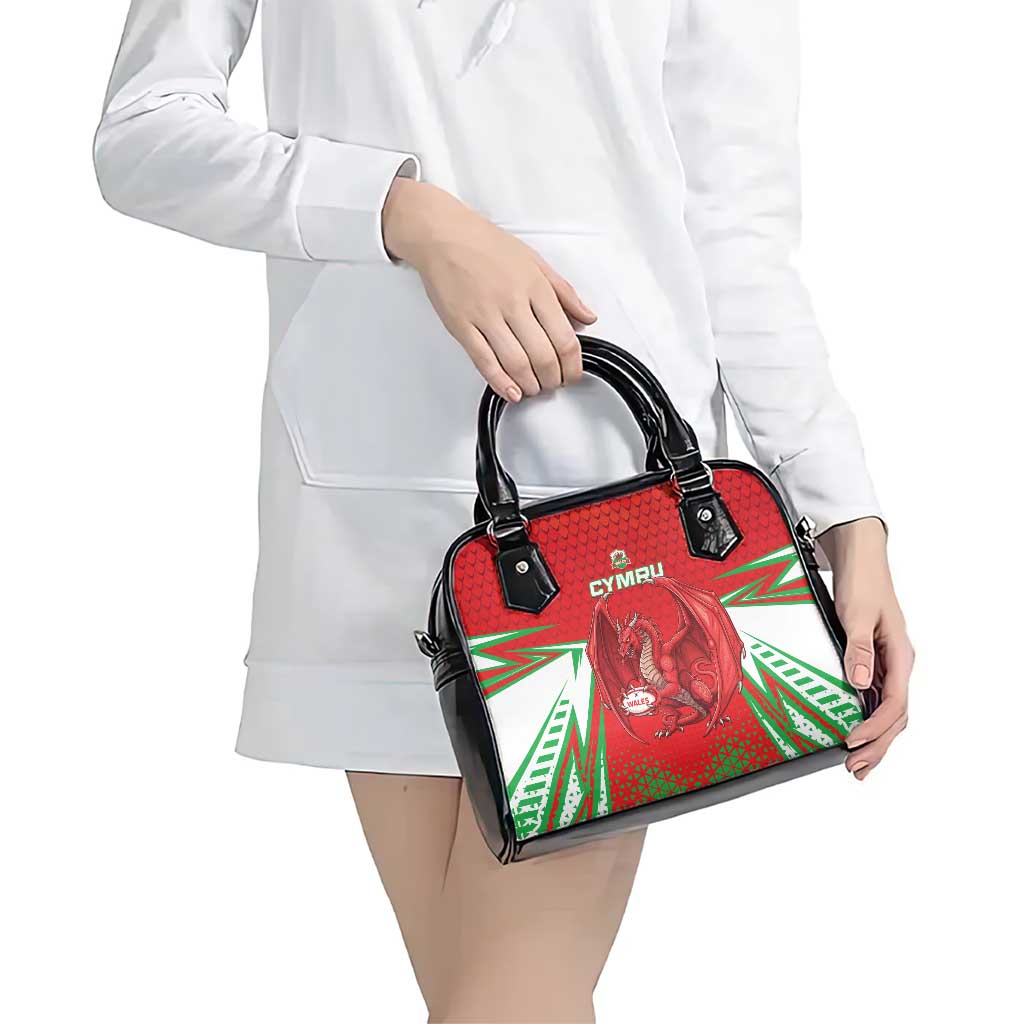 Wales Rugby Custom Shoulder Handbag Dragon Scales Style LT15