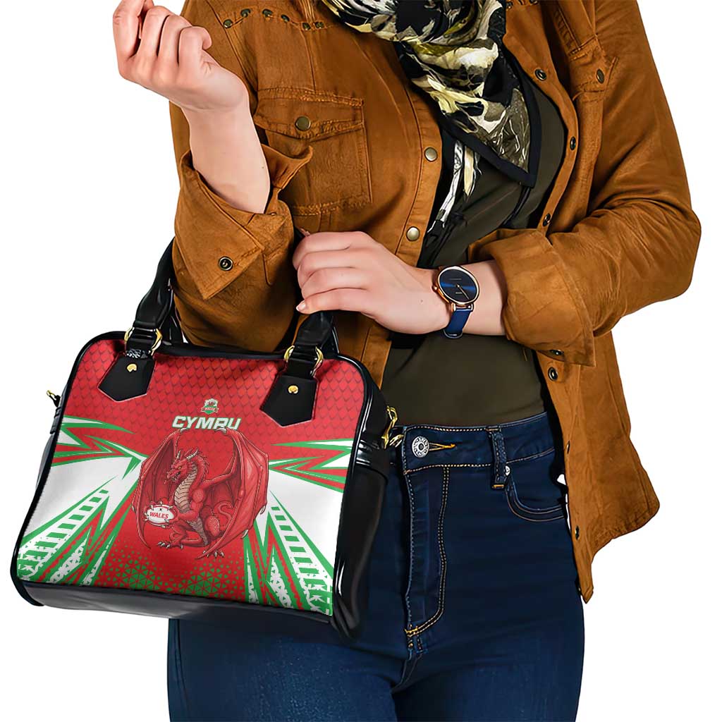 Wales Rugby Custom Shoulder Handbag Dragon Scales Style LT15