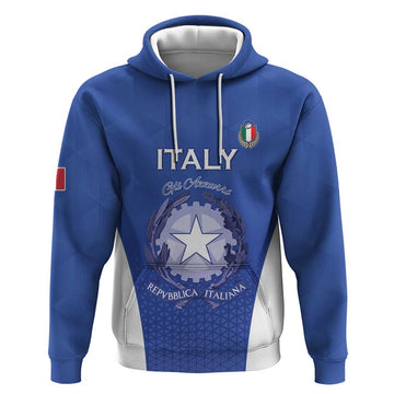 Italy Rugby Custom Hoodie Go Gli Azzurri LT15