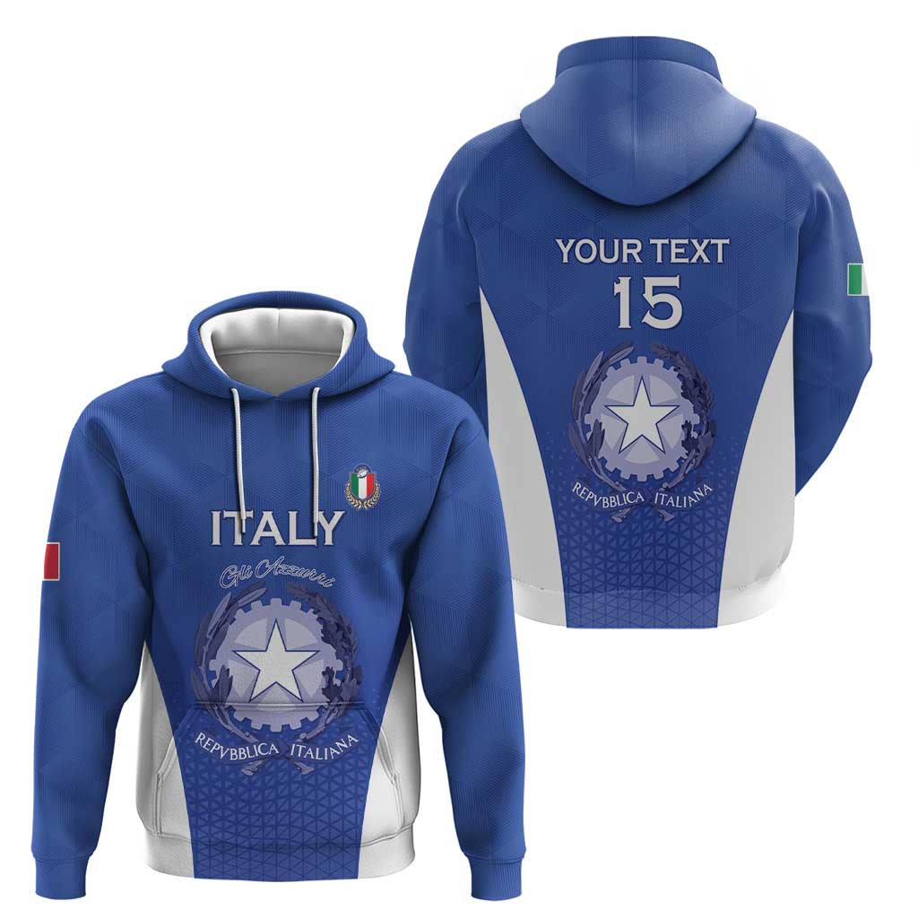 Italy Rugby Custom Hoodie Go Gli Azzurri LT15