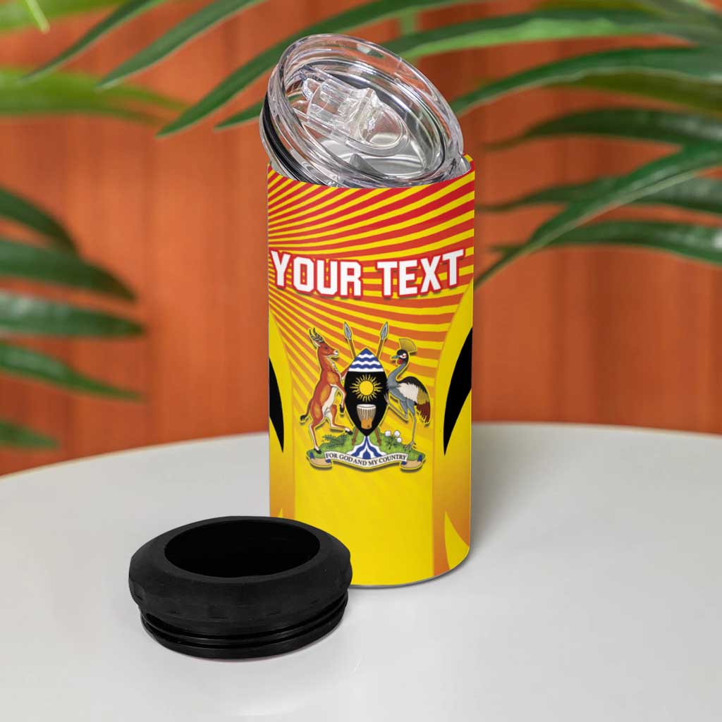 Custom Uganda Cricket 4 in 1 Can Cooler Tumbler Go Champions LT15