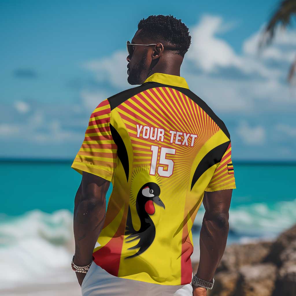 Custom Uganda Cricket Hawaiian Shirt Go Champions LT15