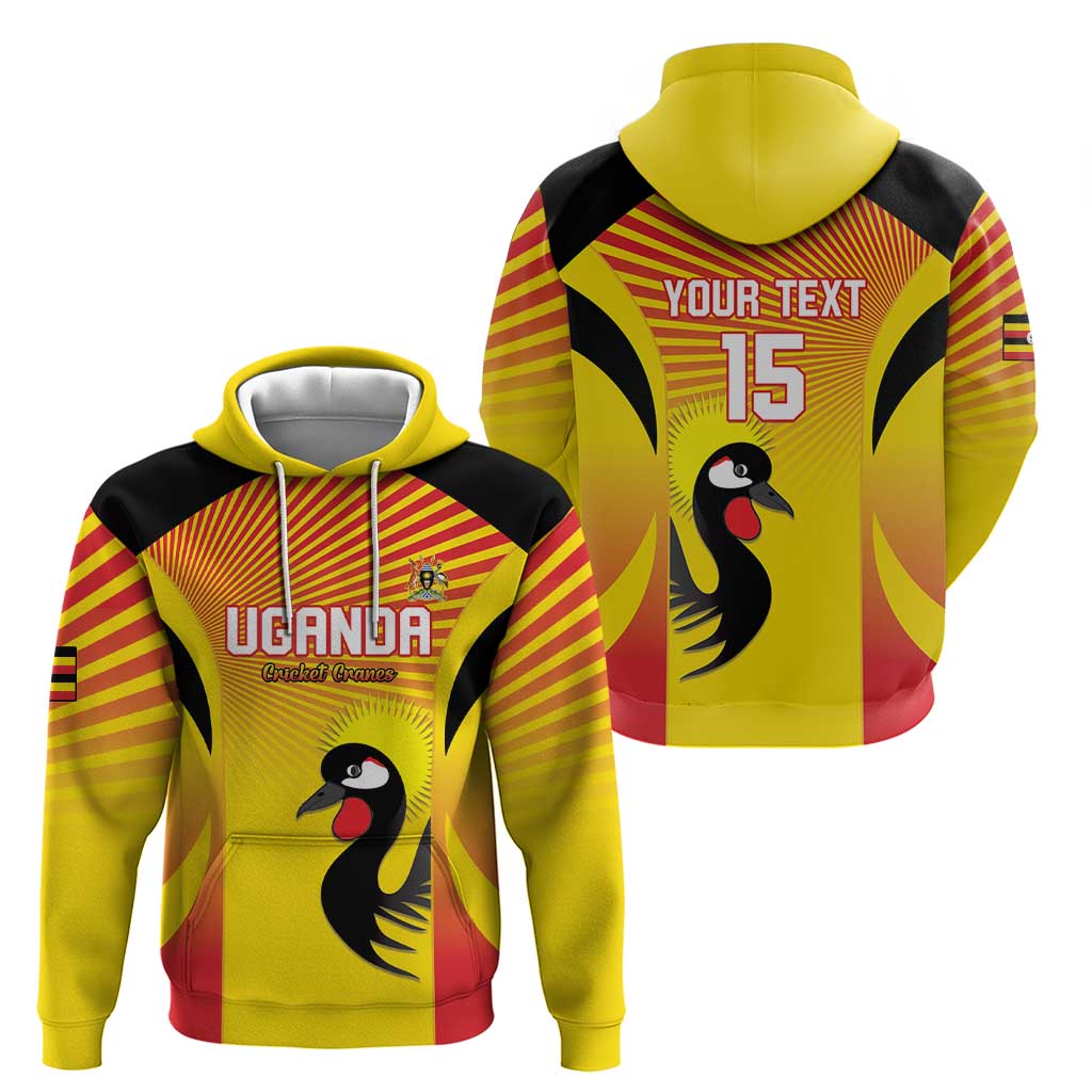 Custom Uganda Cricket Hoodie Go Cricket Cranes Go LT15