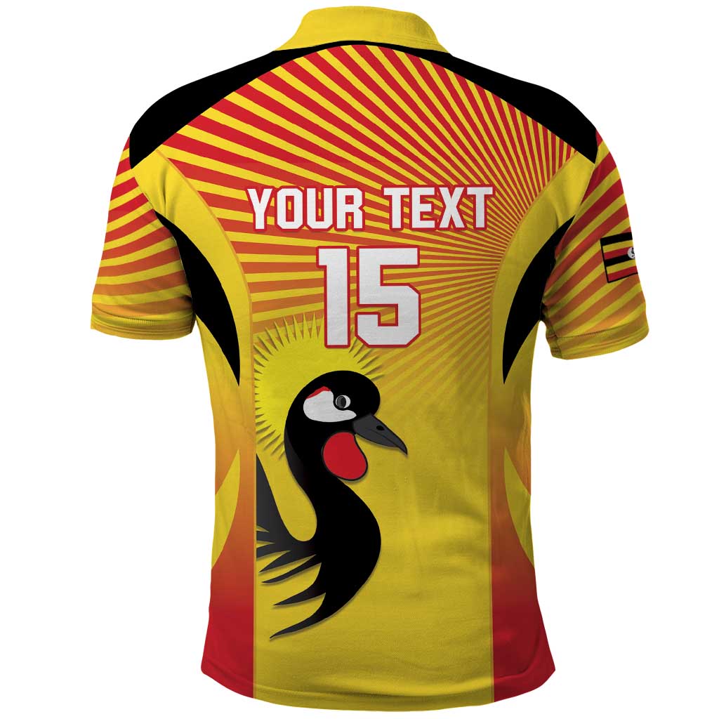 Custom Uganda Cricket Polo Shirt Go Cricket Cranes Go LT15