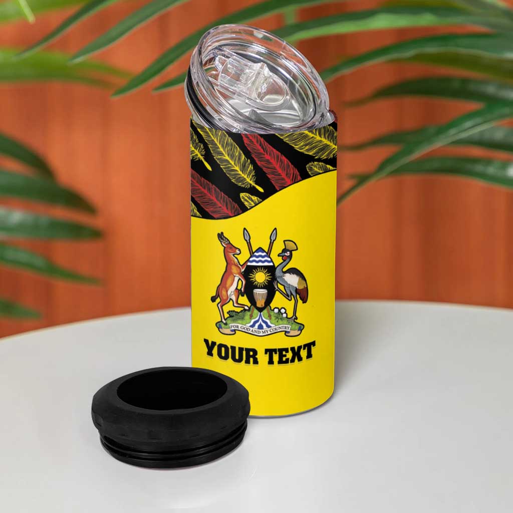 Custom Uganda Cricket 4 in 1 Can Cooler Tumbler Come On Cricket Cranes LT15