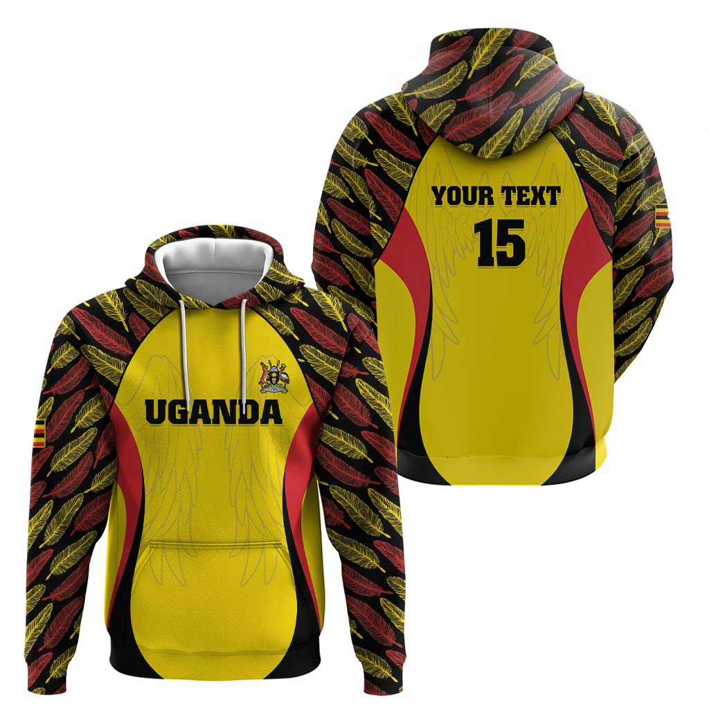 Custom Uganda Cricket Hoodie Go Cricket Cranes LT15