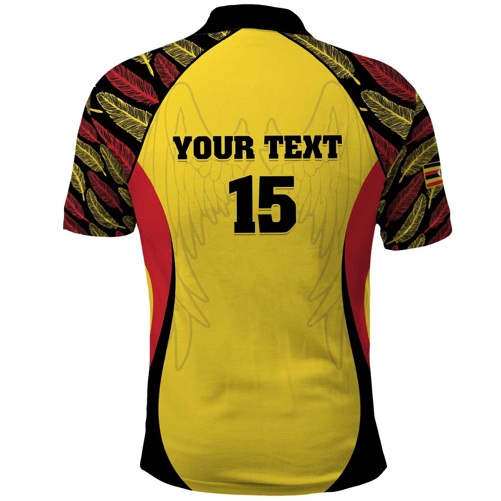 Custom Uganda Cricket Polo Shirt Go Cricket Cranes LT15