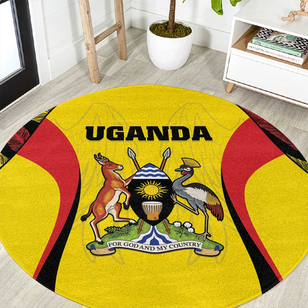 Uganda Cricket Round Carpet Come On Cricket Cranes LT15