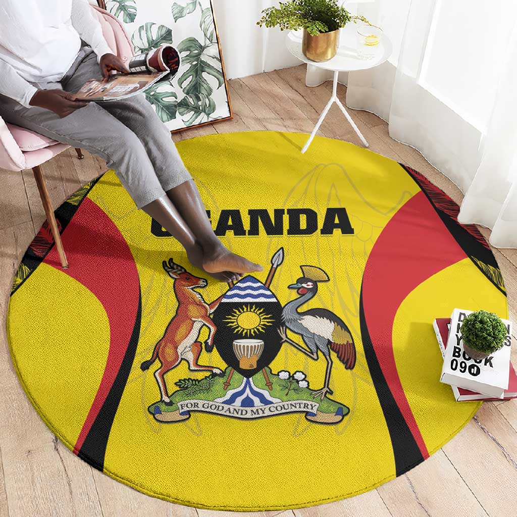 Uganda Cricket Round Carpet Come On Cricket Cranes LT15