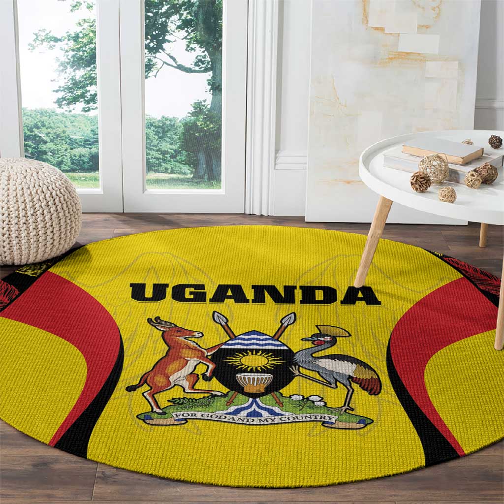 Uganda Cricket Round Carpet Come On Cricket Cranes LT15