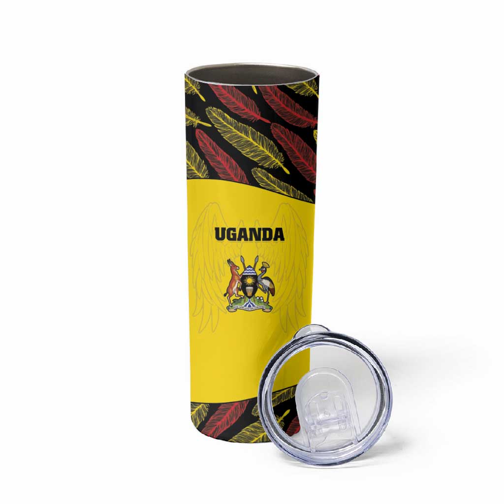 Custom Uganda Cricket Skinny Tumbler Come On Cricket Cranes LT15