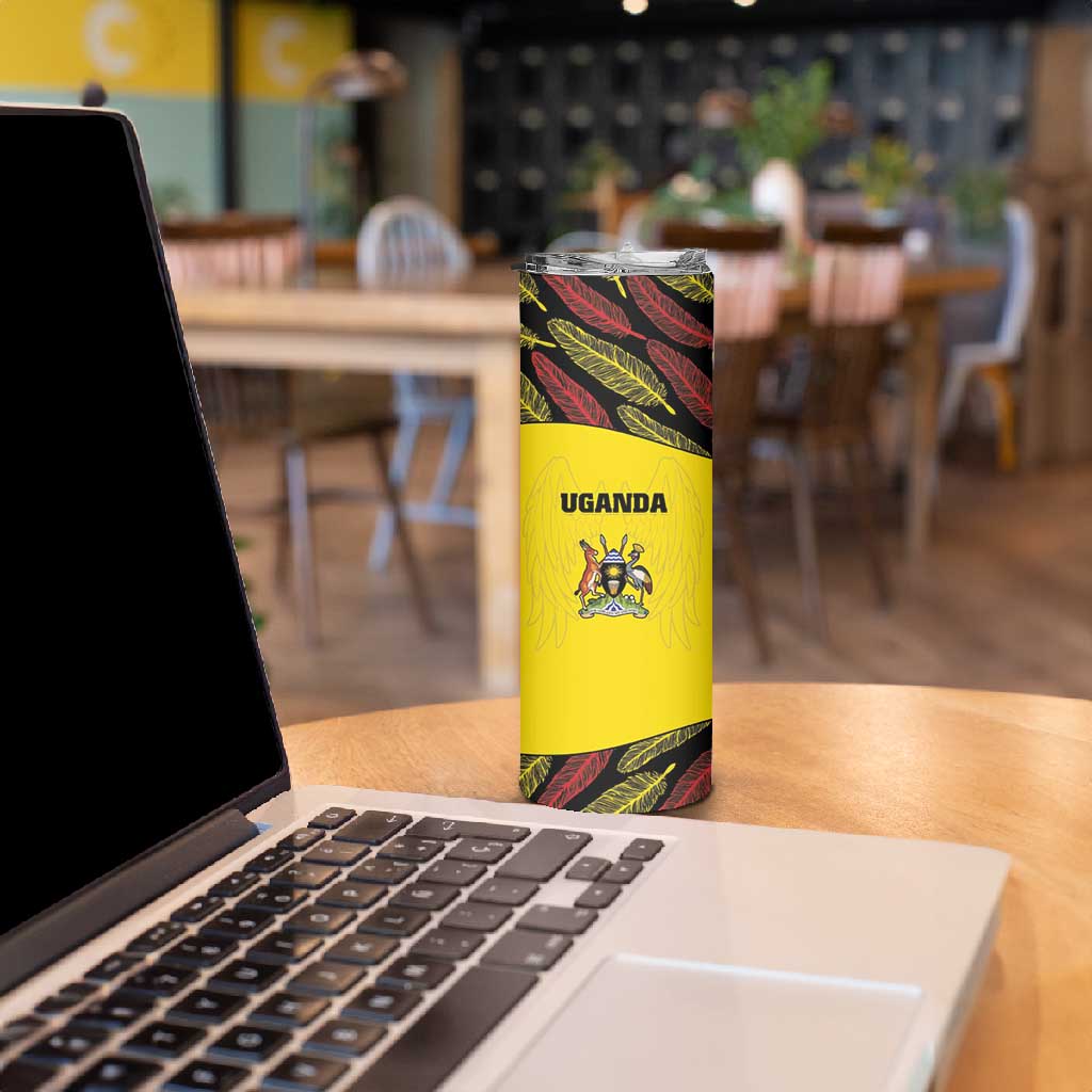 Custom Uganda Cricket Skinny Tumbler Come On Cricket Cranes LT15