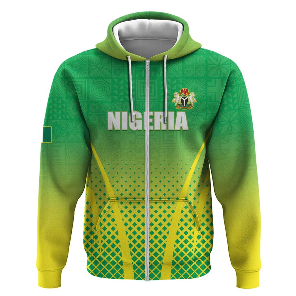 Custom Nigeria Cricket Hoodie Come On Yellow Greens LT15