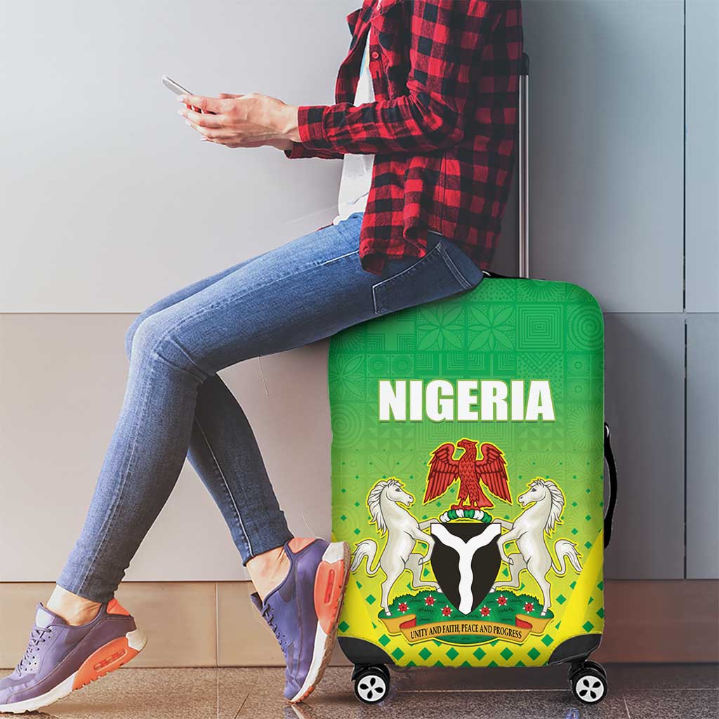 Nigeria Cricket Luggage Cover Come On Yellow Greens LT15
