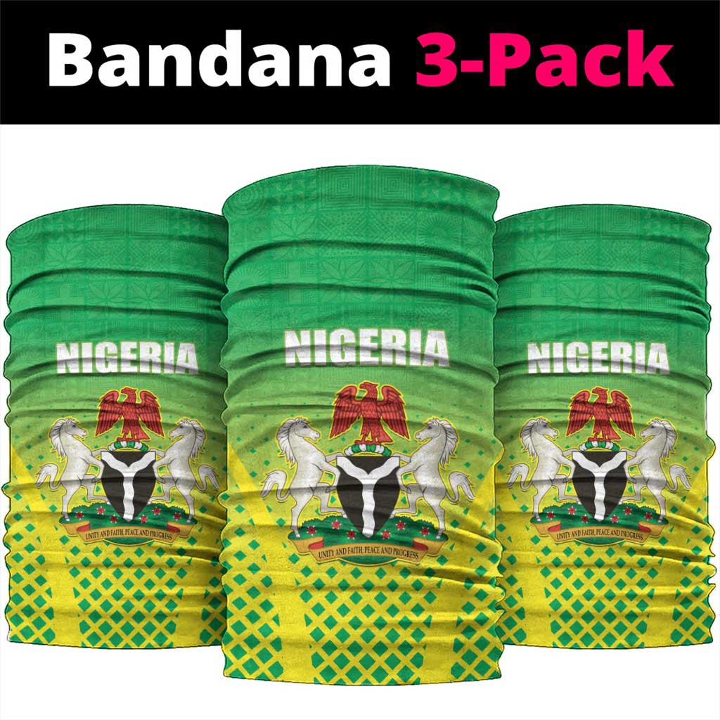 Nigeria Cricket Neck Gaiter Come On Yellow Greens LT15