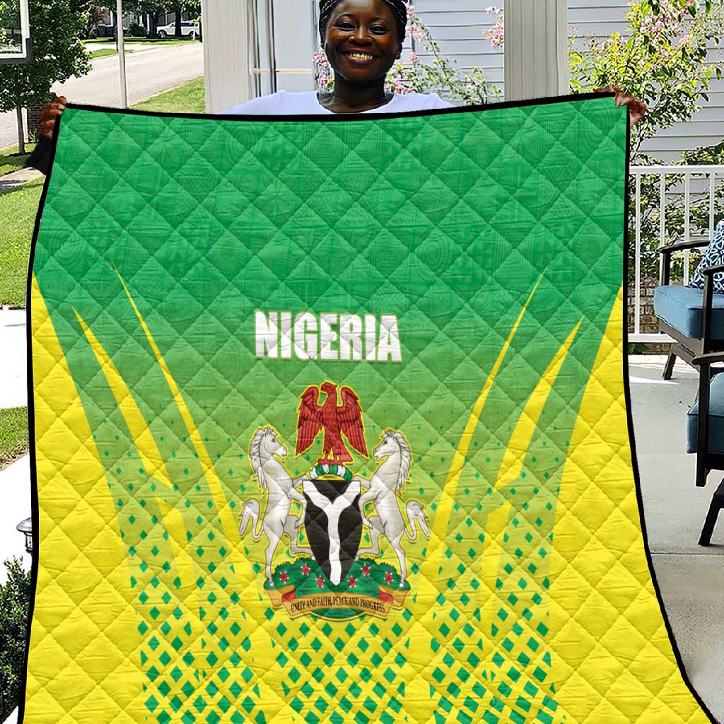Nigeria Cricket Quilt Go Yellow Greens LT15
