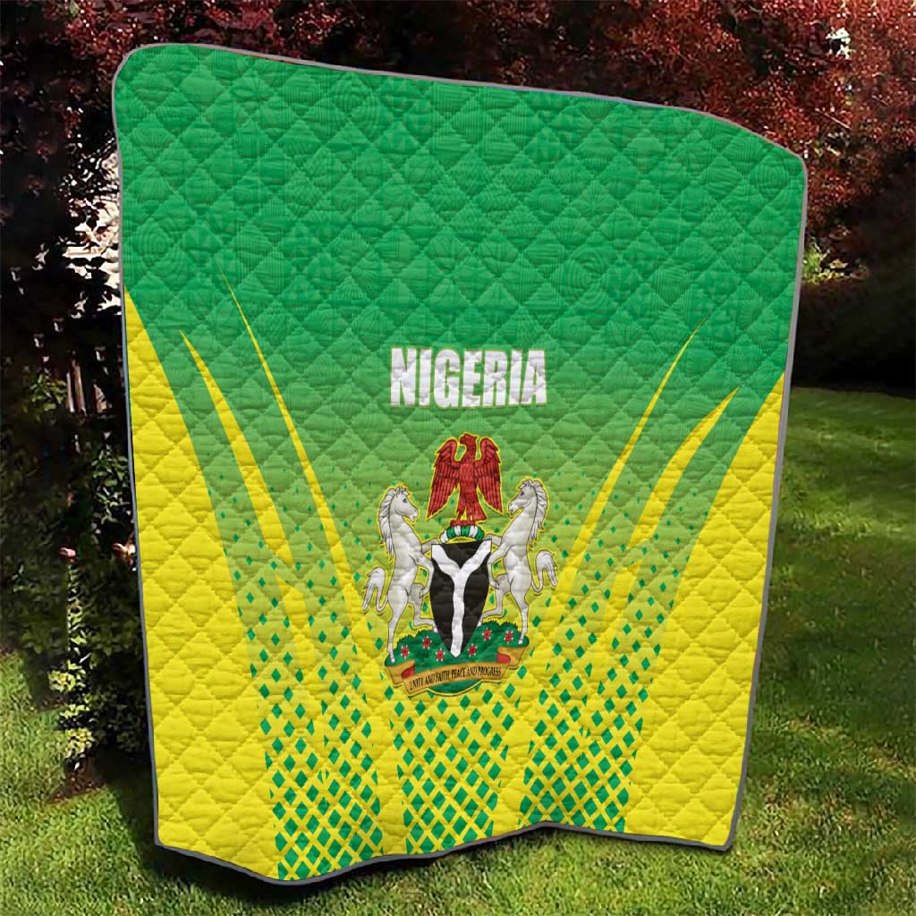 Nigeria Cricket Quilt Go Yellow Greens LT15