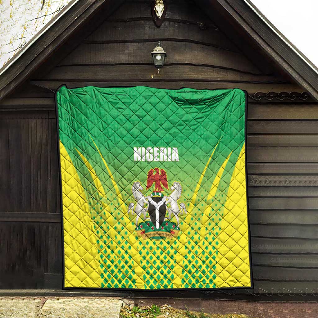 Nigeria Cricket Quilt Go Yellow Greens LT15