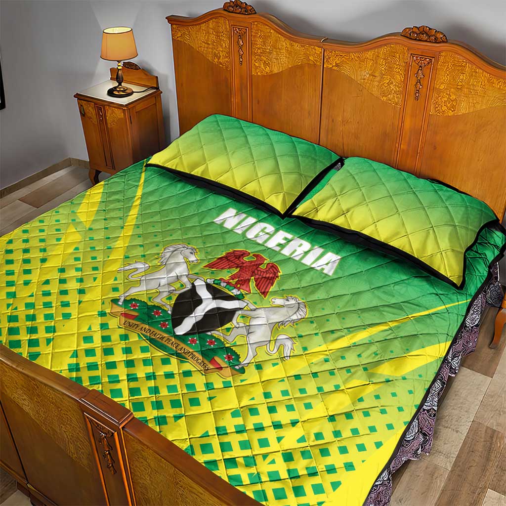 Nigeria Cricket Quilt Bed Set Go Yellow Greens LT15