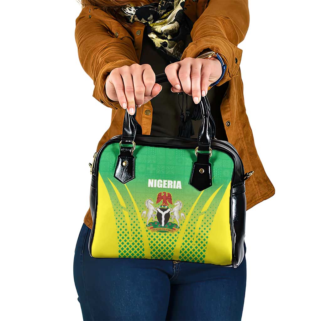 Nigeria Cricket Shoulder Handbag Come On Yellow Greens LT15
