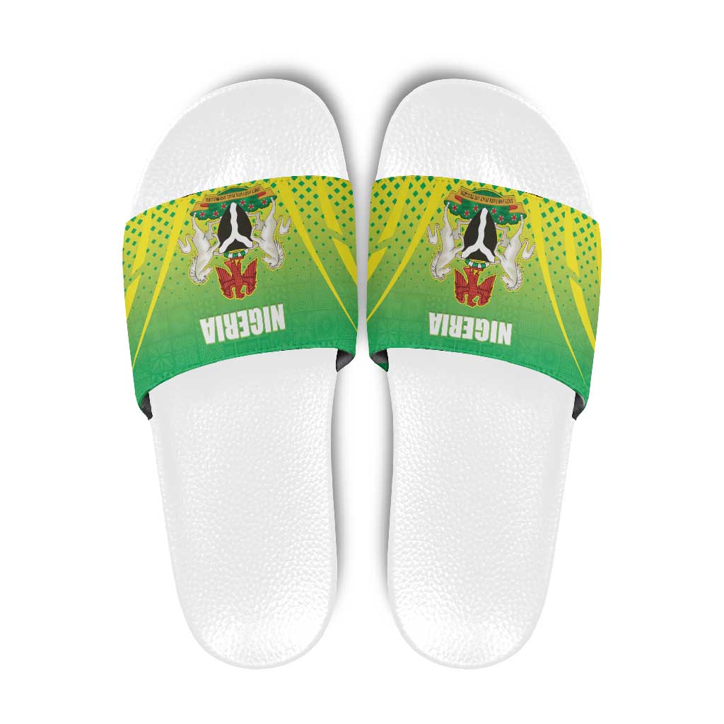 Nigeria Cricket Slide Sandals Come On Yellow Greens LT15