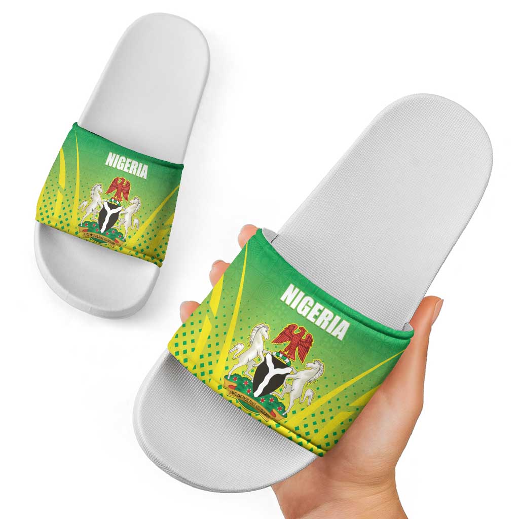 Nigeria Cricket Slide Sandals Come On Yellow Greens LT15