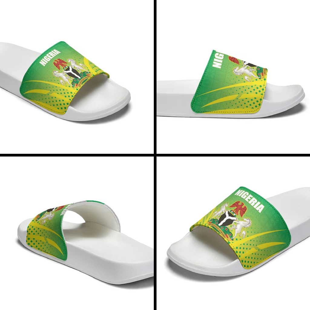 Nigeria Cricket Slide Sandals Come On Yellow Greens LT15