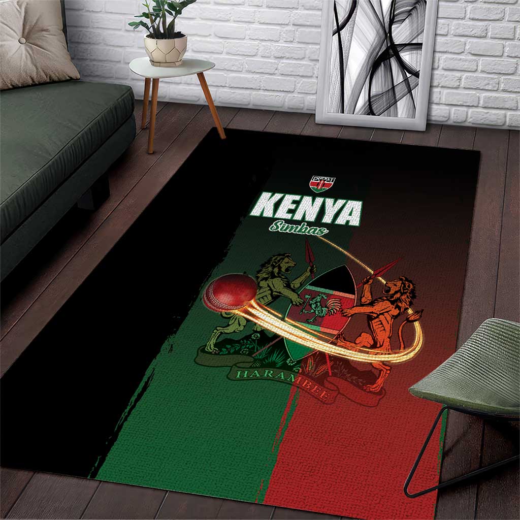 Kenya Cricket Area Rug Come On Simbas LT15