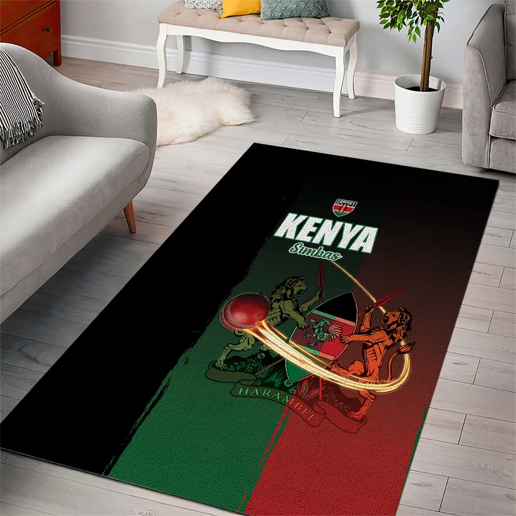 Kenya Cricket Area Rug Come On Simbas LT15