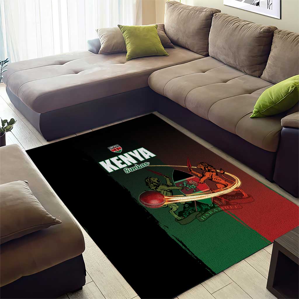 Kenya Cricket Area Rug Come On Simbas LT15