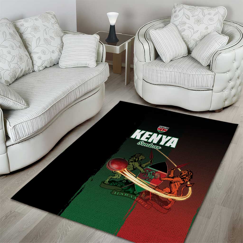 Kenya Cricket Area Rug Come On Simbas LT15